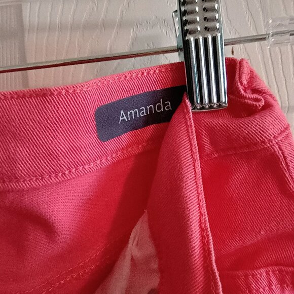 Gloria Vanderbilt Amanda Sz 10, Pink, Hi Rise Pants, NWOT, 5 Pockets, Denim - Picture 5 of 5